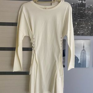 White dress with corset